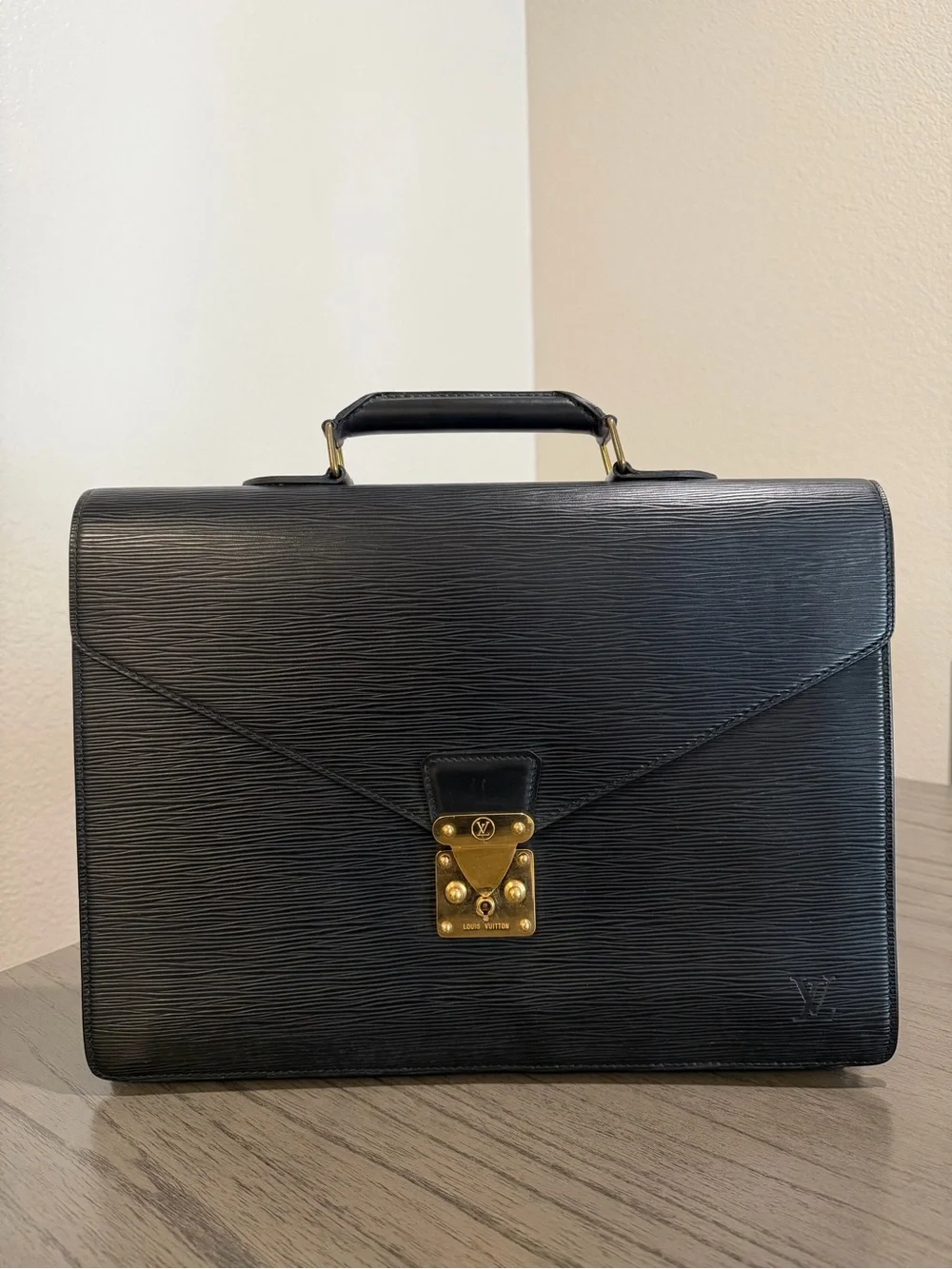 Louis Vuitton Black Epi Leather Briefcase